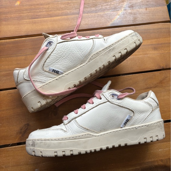 P448 Mason Women's Sneakers Cream and Pink Laces Size EU 38 - Picture 5 of 8